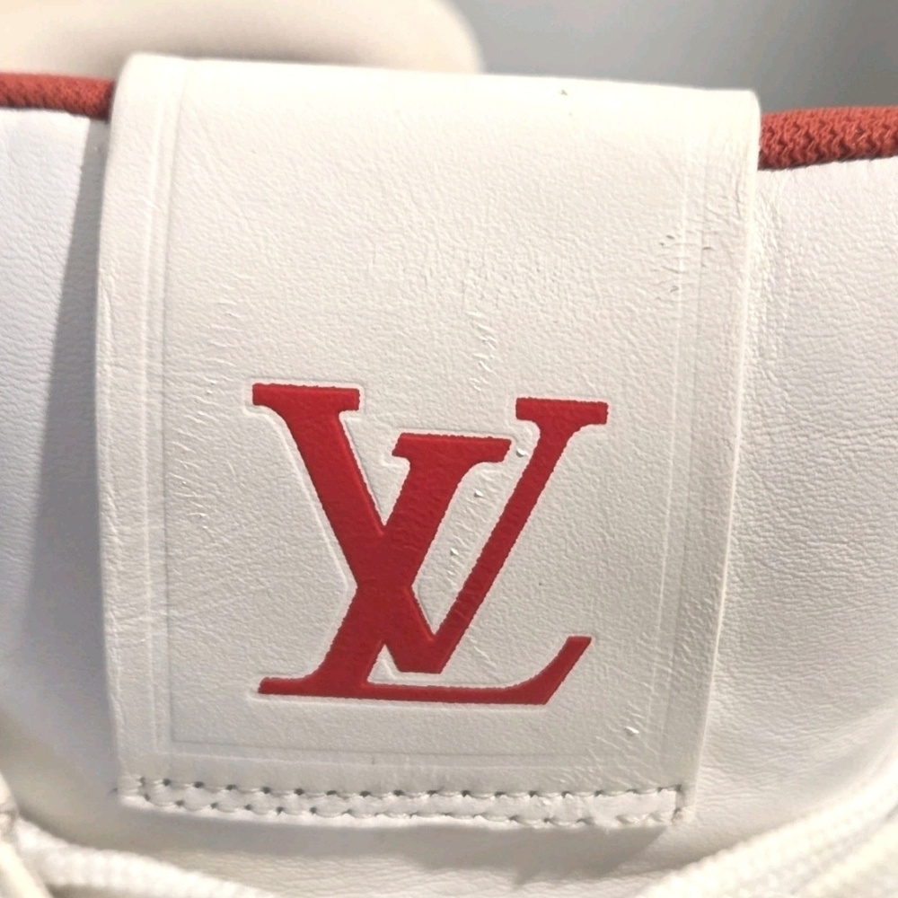 LOUIS VUITTON (Unisex) Red White Blue Fw20 High Top Sneakers Size 7 - Picture 6 of 10